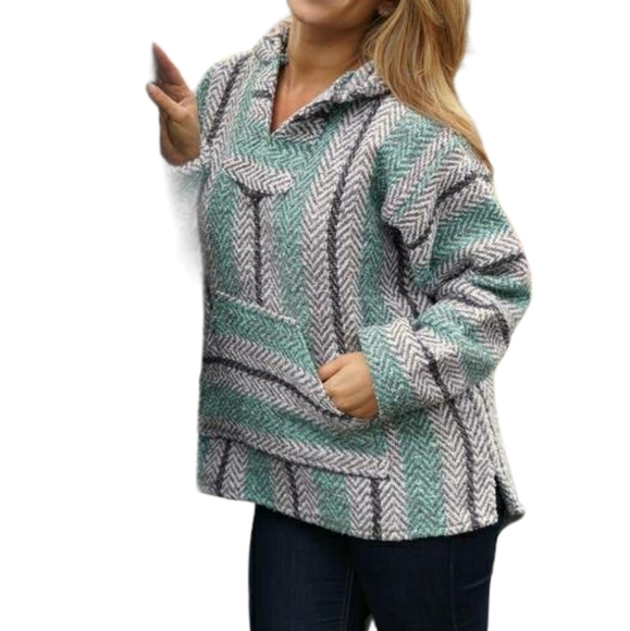 Baja Joe Mexican Hoodie Pastel Mint Small - Picture 6 of 6